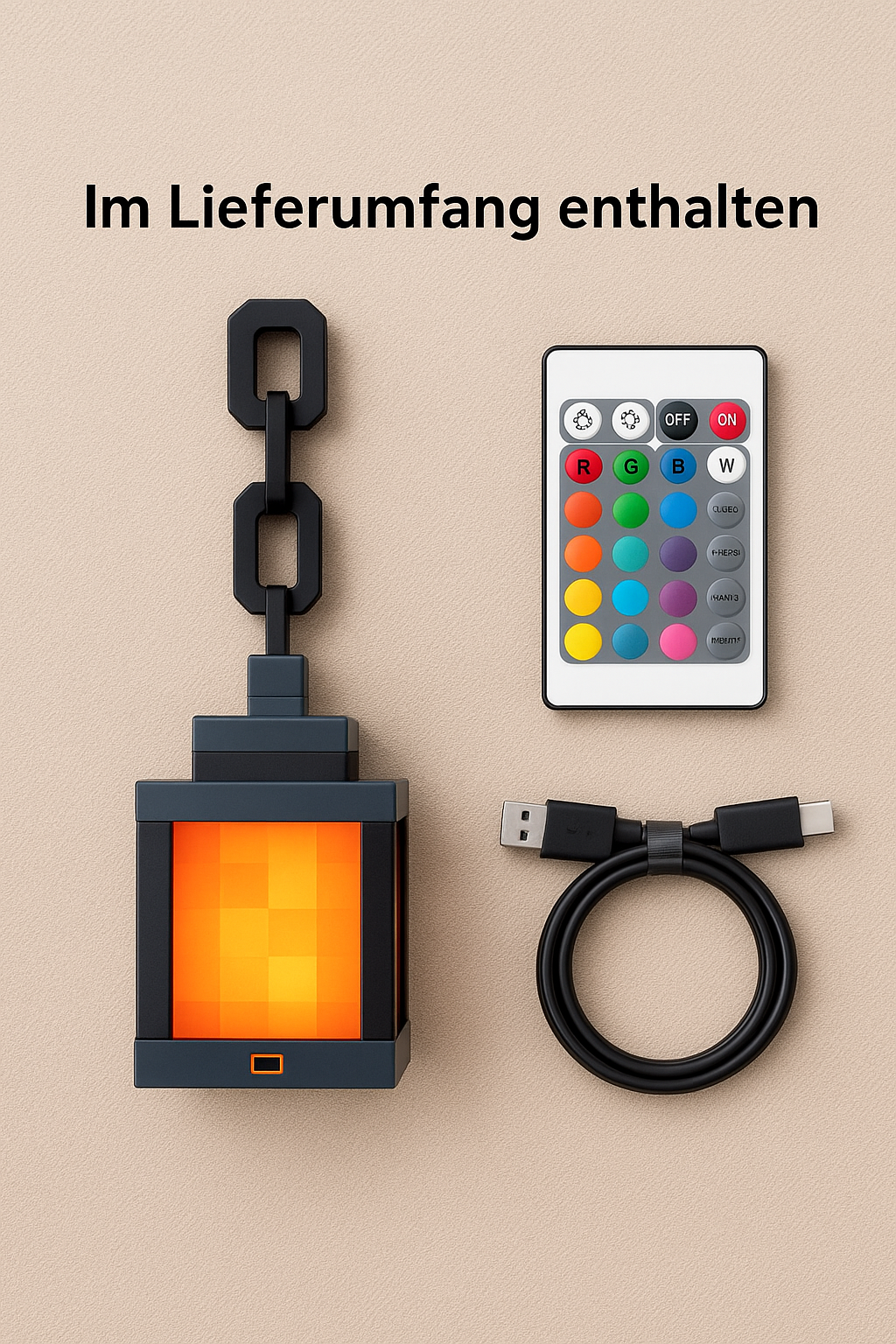 Minecraft Laterne LED