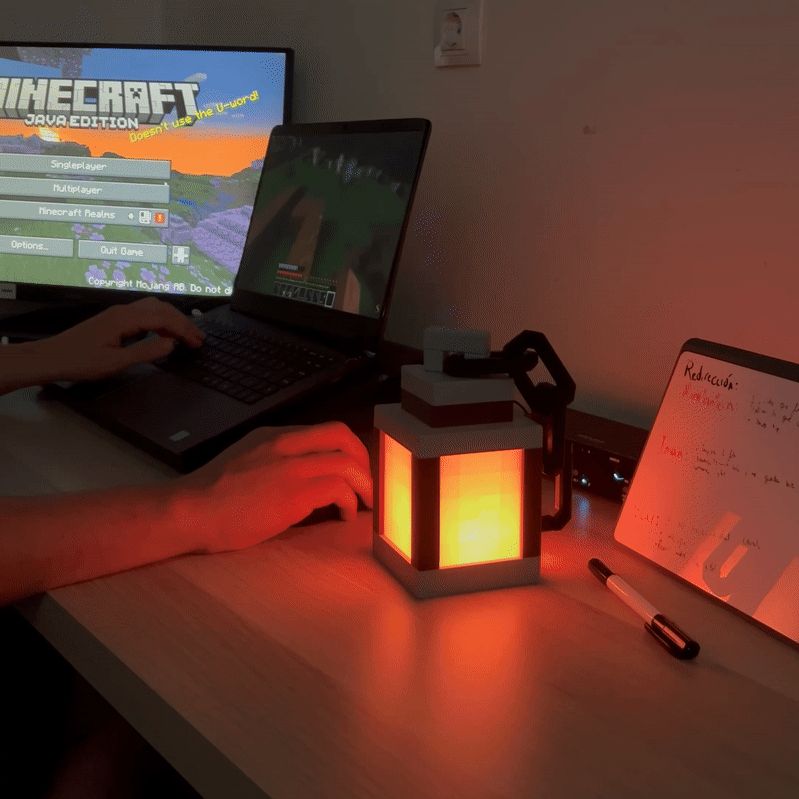 Minecraft Laterne LED